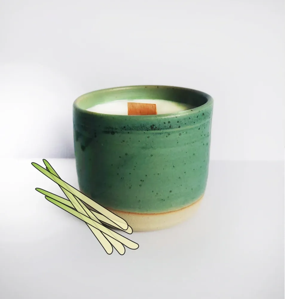 Tribu Indigo Citronelle 30h bougie parfumée mèche bois