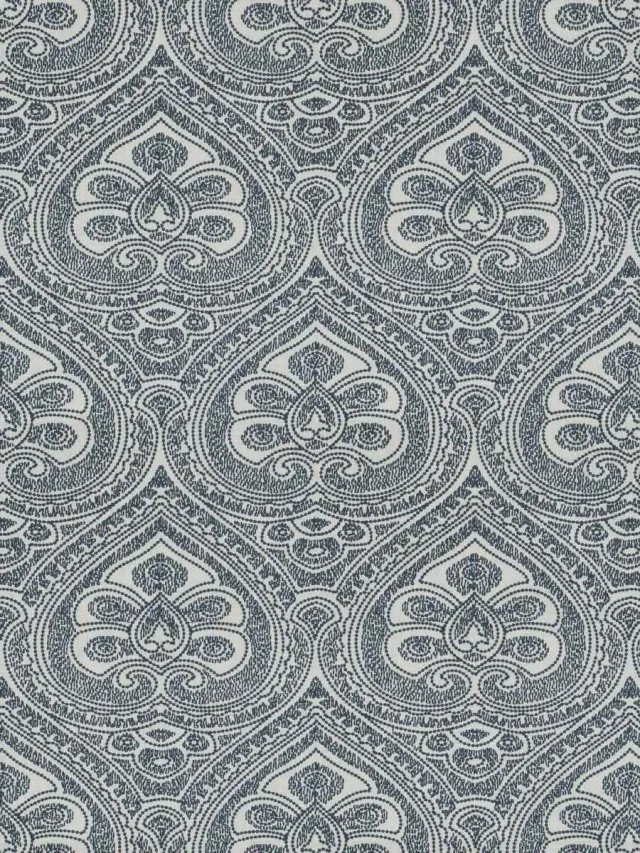 French General Indigo La Moreaux Bleu tissu ameublement