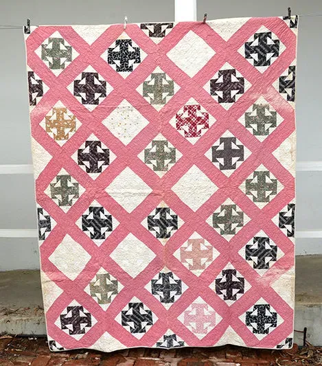 French General Temperance quilt ancien coton 160 x 195 cm