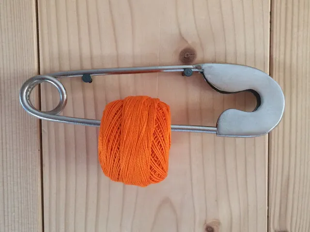 La Croix et La Manière coton perlé n°8 fil orange n°740 80 m