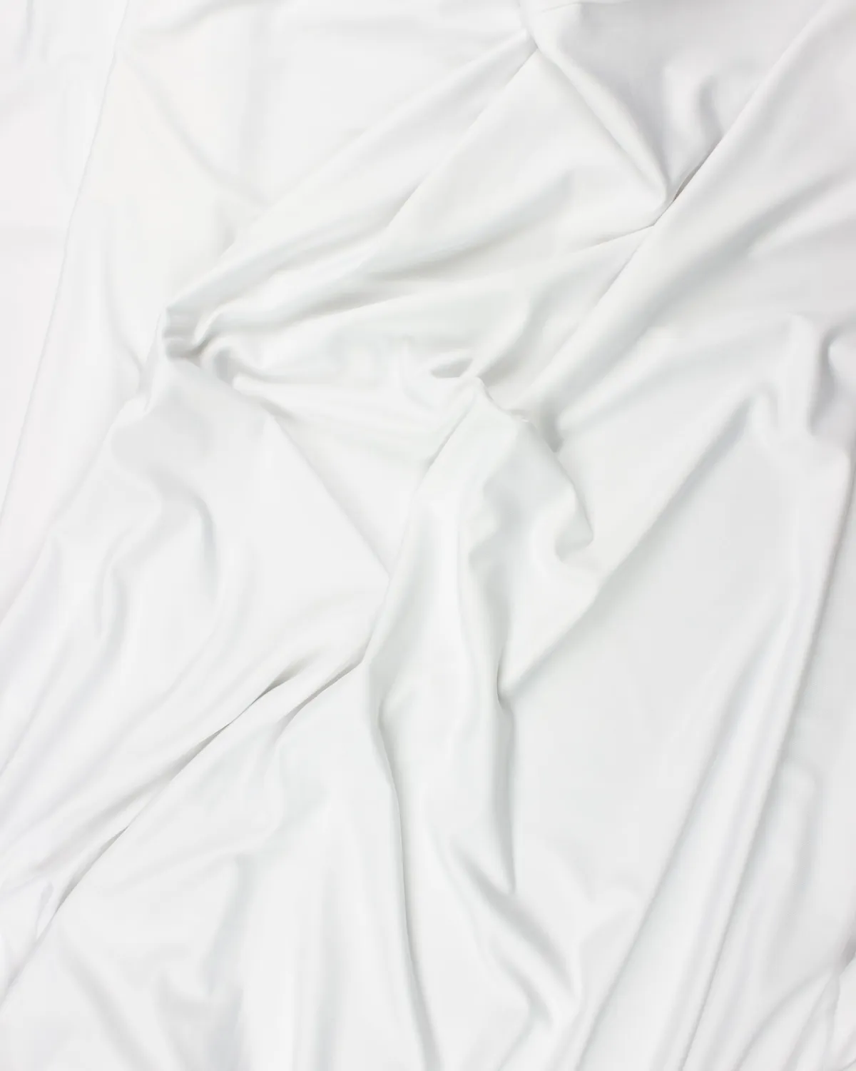 Tissushop Tissu Extensible Mat Blanc 1 Mètre Polyamide