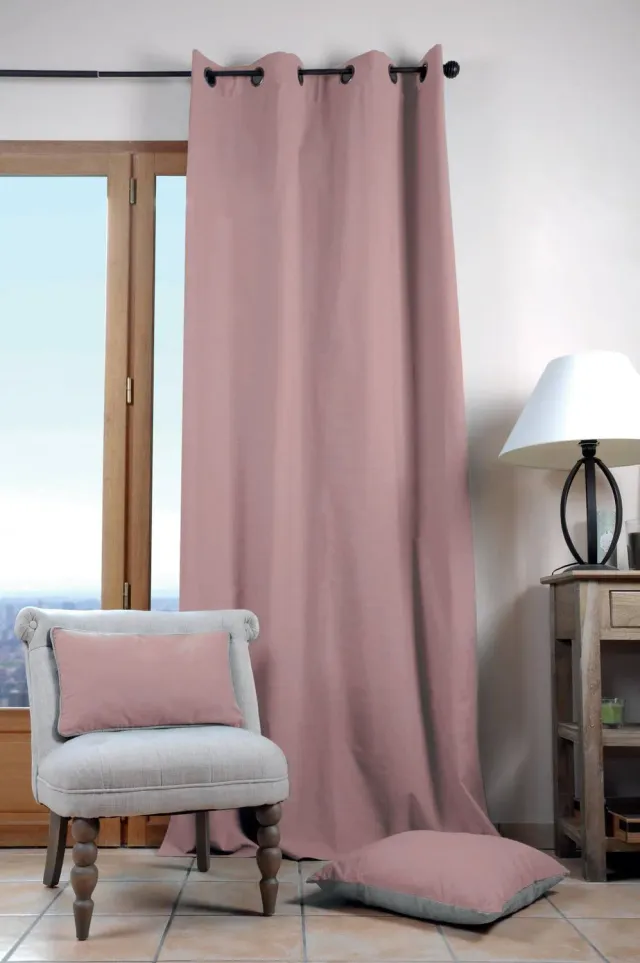 Stof Duo Uni rideau 135x240 cm poudre coton