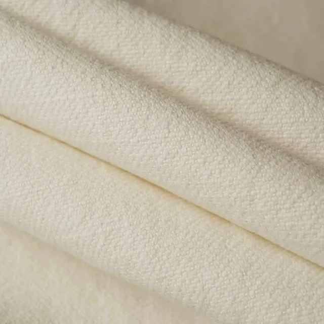 French General Ondine Blanc tissu ameublement lin 137 cm