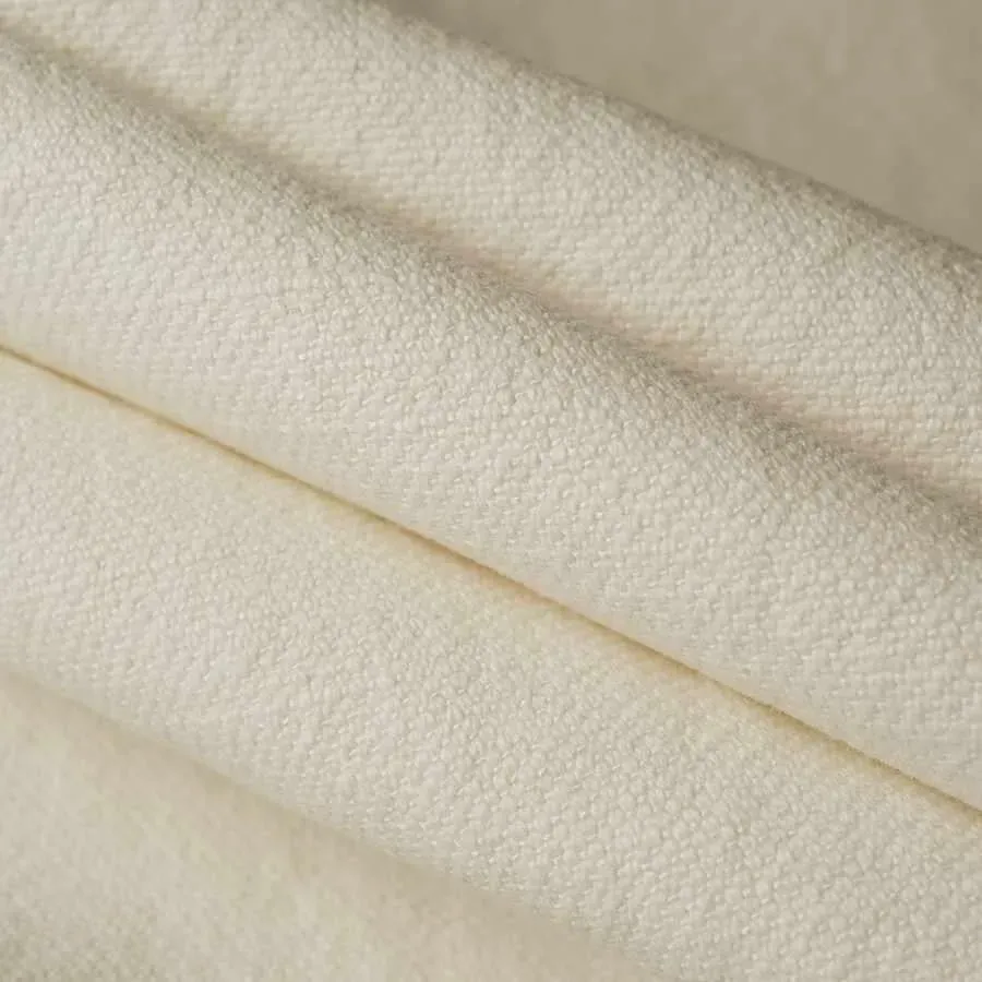 French General Ondine Blanc tissu ameublement lin 137 cm