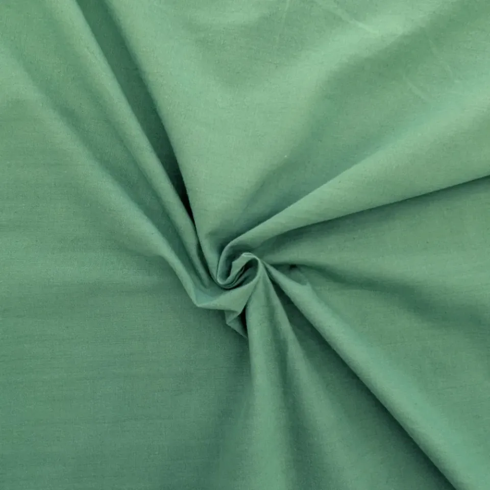 Tribu Indigo tissu coton bio vert 120g/m² au mètre