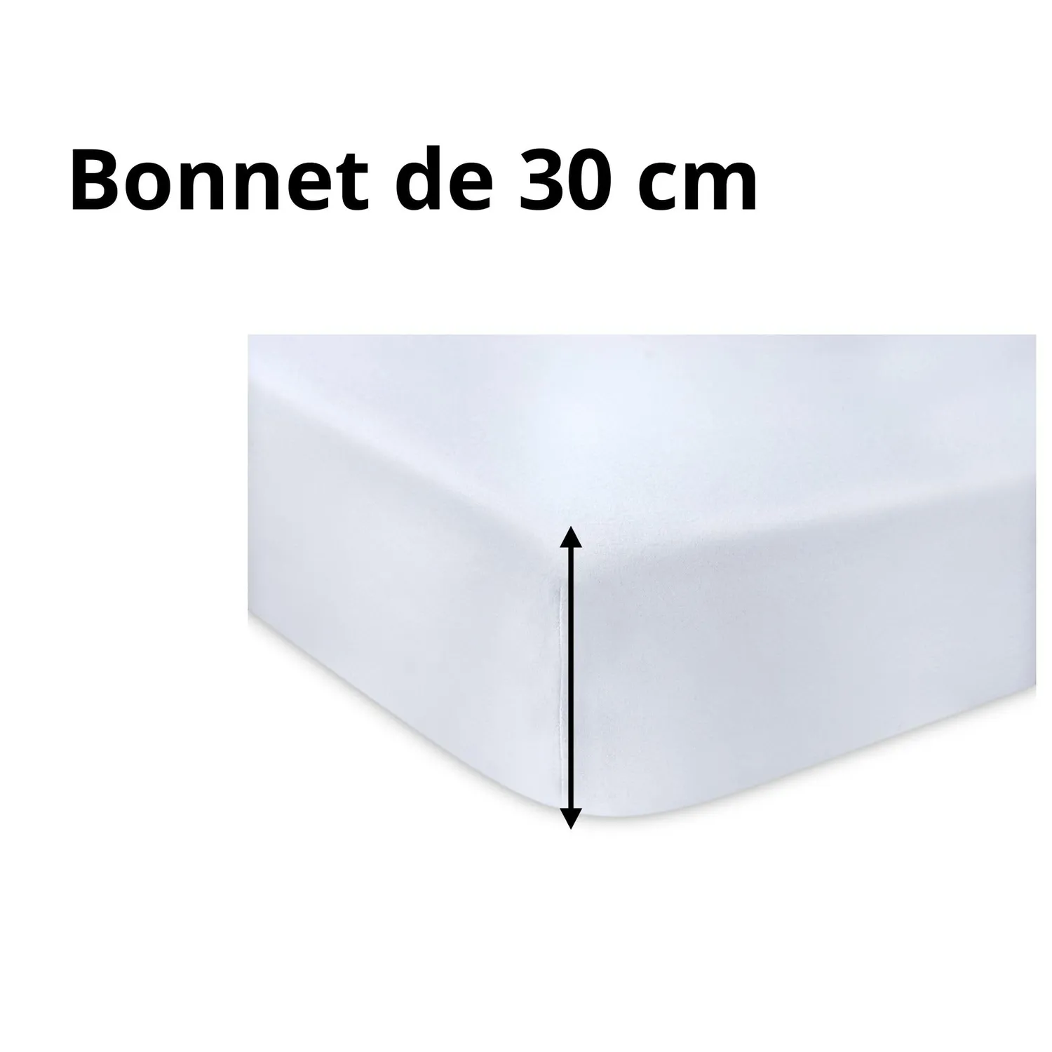 Stof Elysée drap-housse blanc 90x190 cm percale