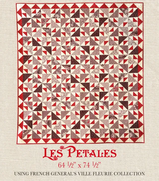 French General Ville Fleurie Les Petales patron quilt papier