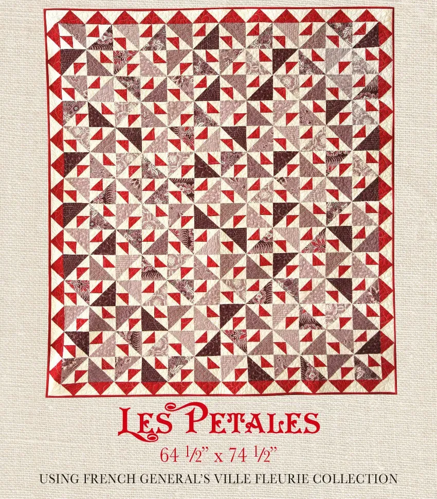 French General Ville Fleurie Les Petales patron quilt papier