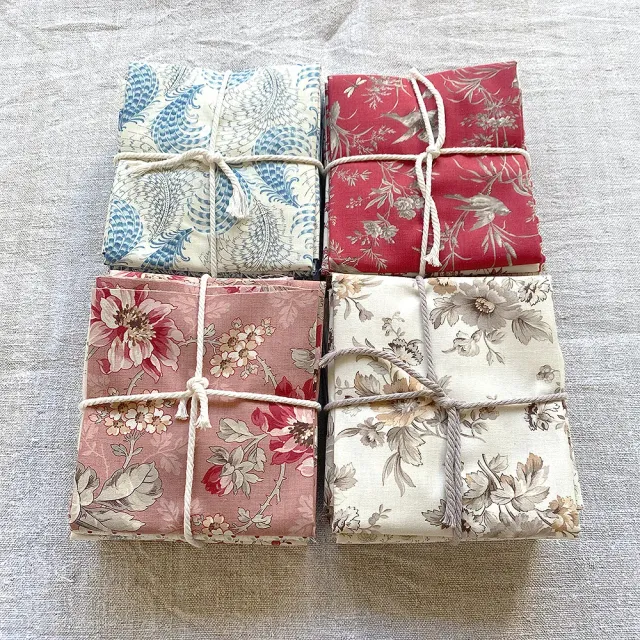 French General Curated Color Bundles tissu coton 8 coupons rose
