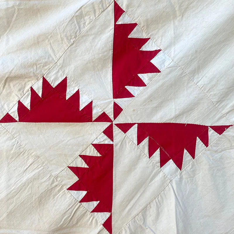 French General Delectable Mountains dessus de quilt ancien coton