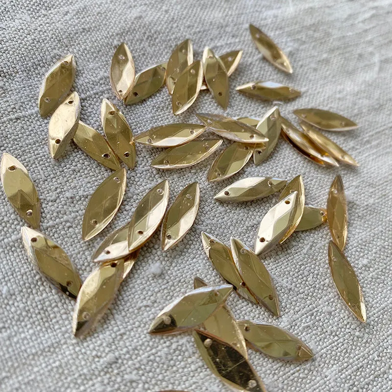 French General Sequins Vintage Gold Diamond sequins dorés