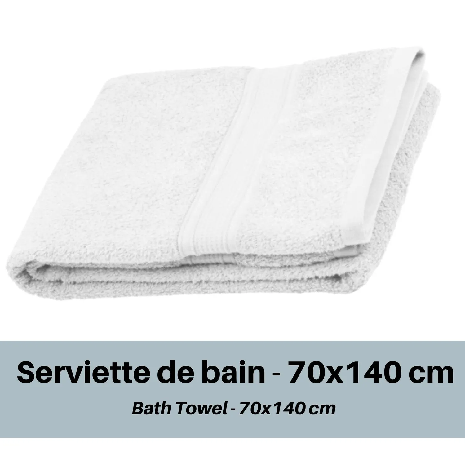 STOF Lagune serviette de bain 70x140 blanc bio