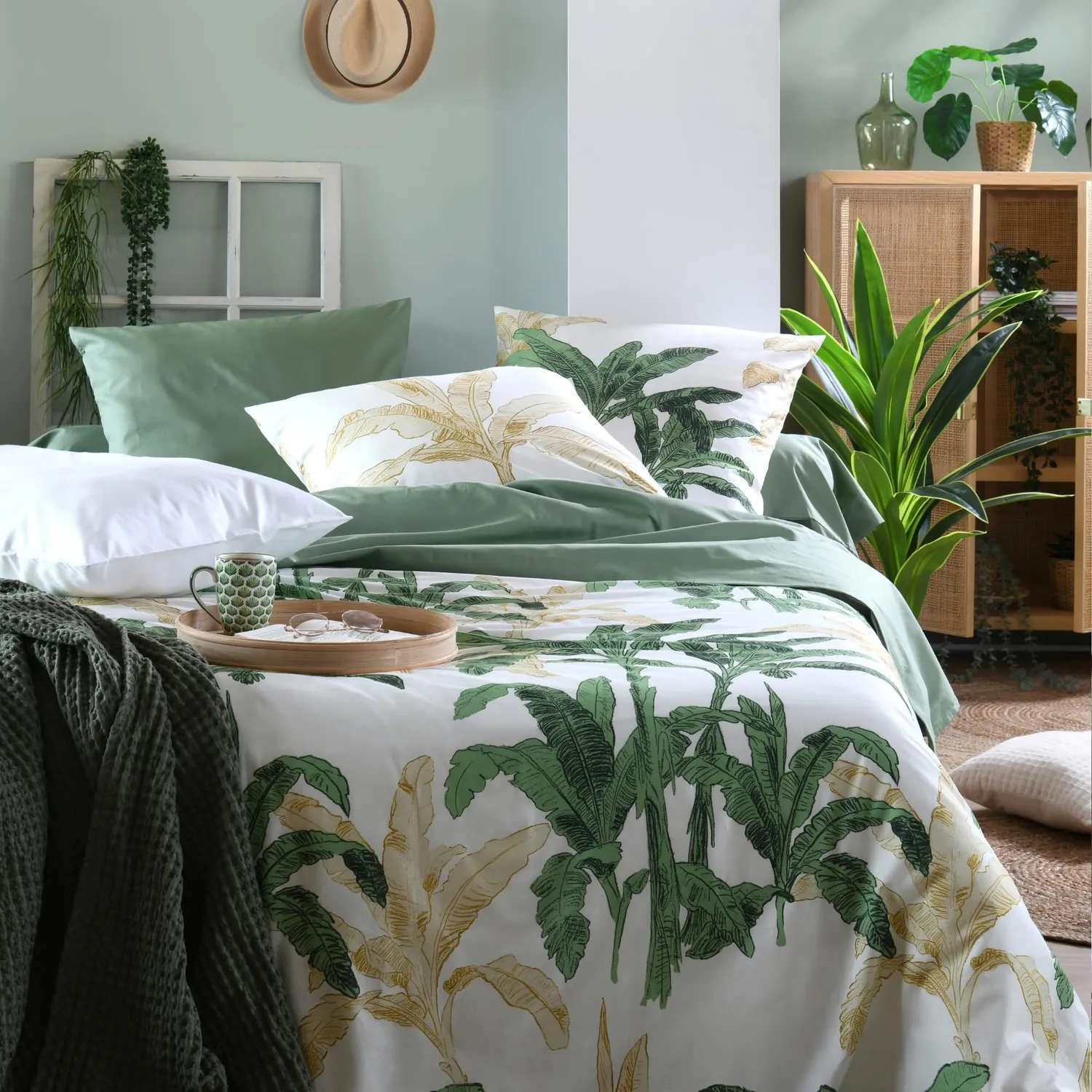 STOF Arama taie d'oreiller 63x63 vert percale