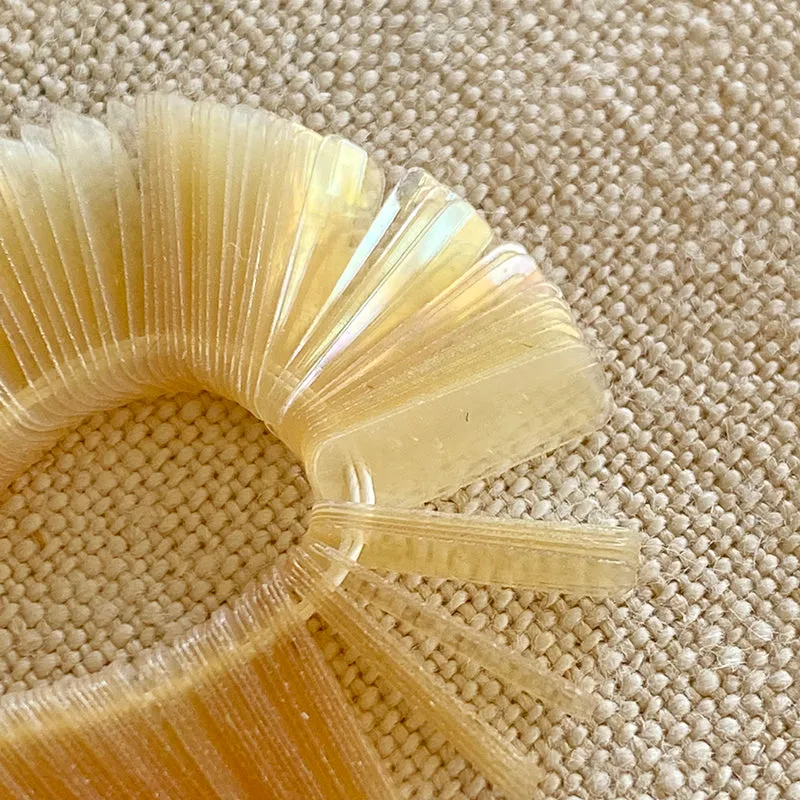 French General Vintage Pale Yellow paillettes couture jaune pâle