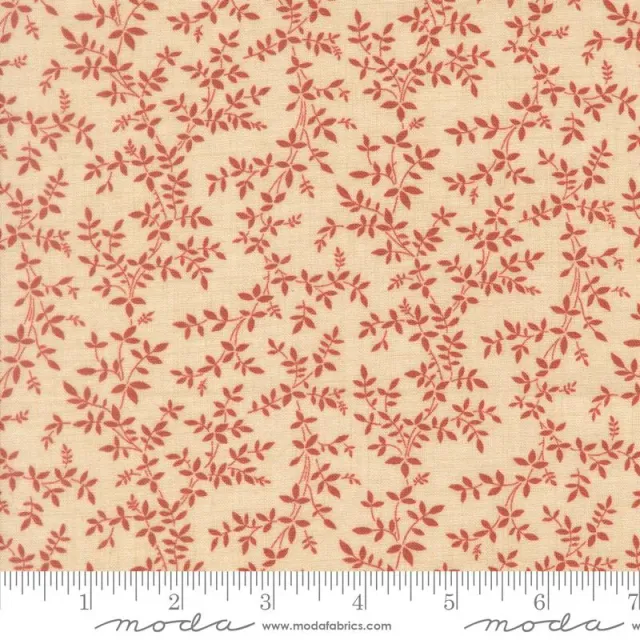 French General Le Jardin Rouge 36156 15 tissu coton perle