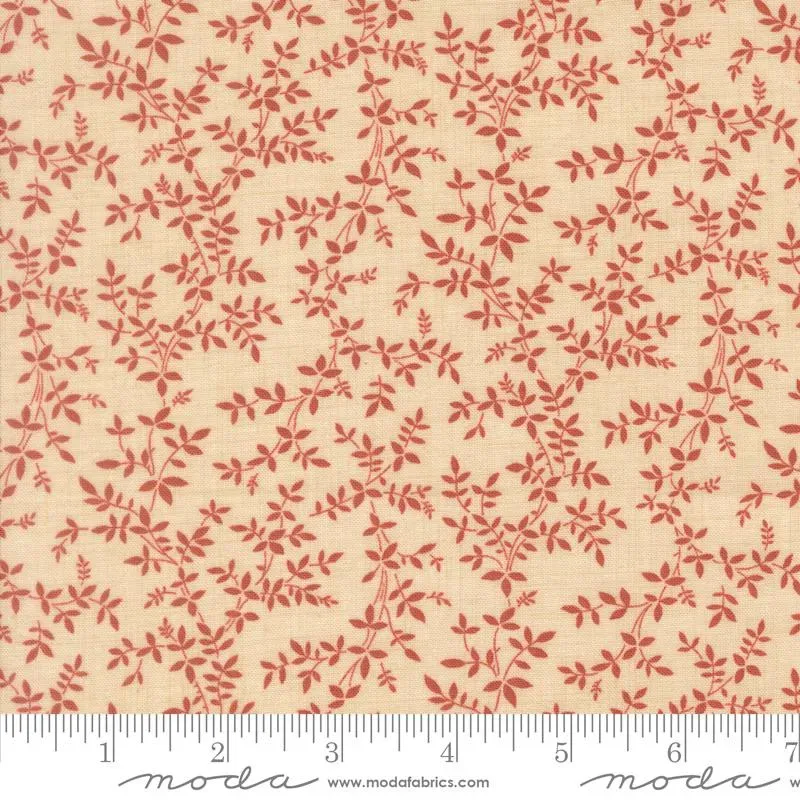 French General Le Jardin Rouge 36156 15 tissu coton perle
