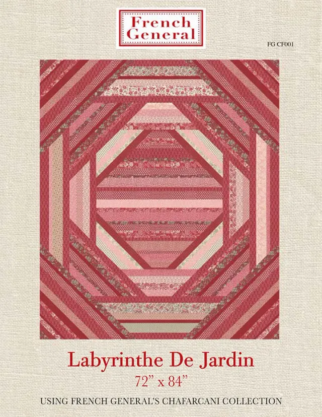 French General Chafarcani Labyrinthe patron quilt papier 72x84