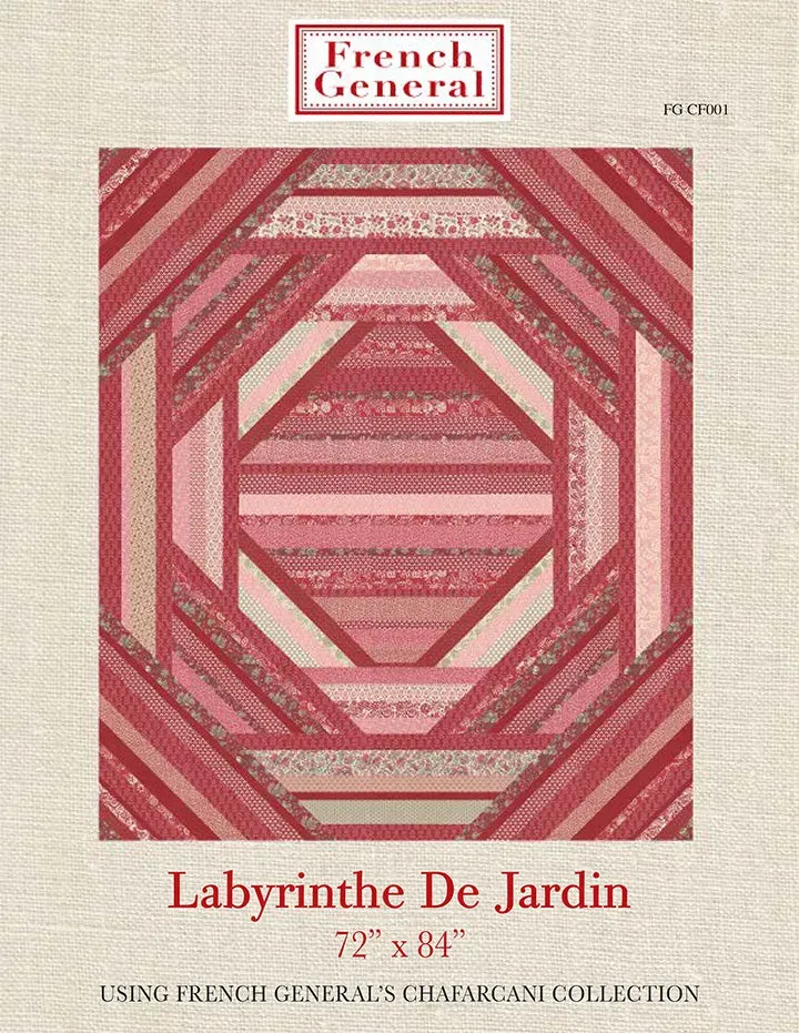 French General Chafarcani Labyrinthe patron quilt papier 72x84