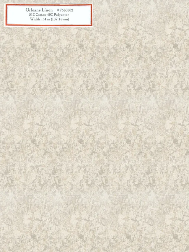 French General Orleans Linen tissu ameublement au mètre beige