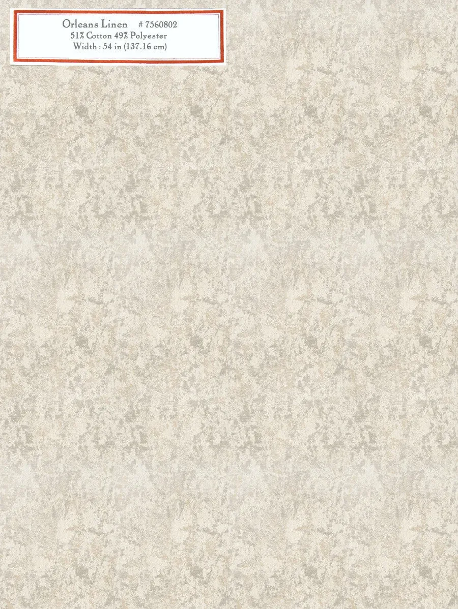French General Orleans Linen tissu ameublement au mètre beige