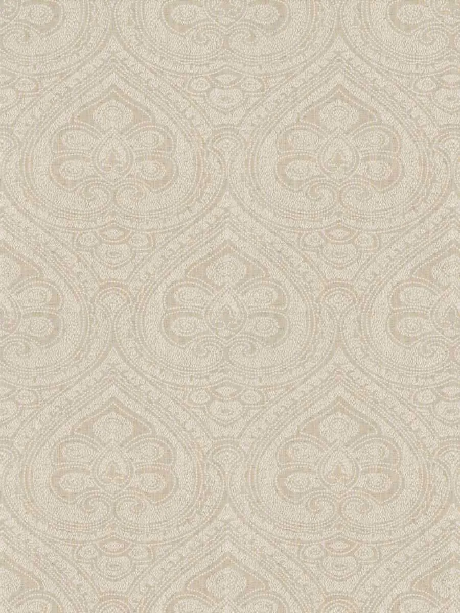 French General La Moreaux Blanc tissu ameublement brodé