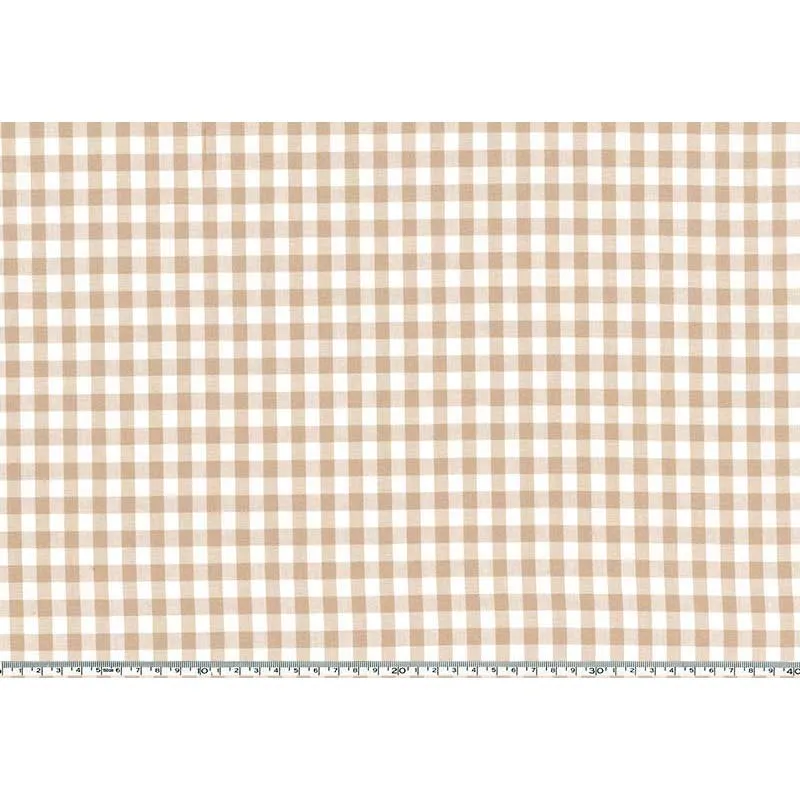 Yoko Saito 2026-03-A01 coupon coton vichy beige 45x35