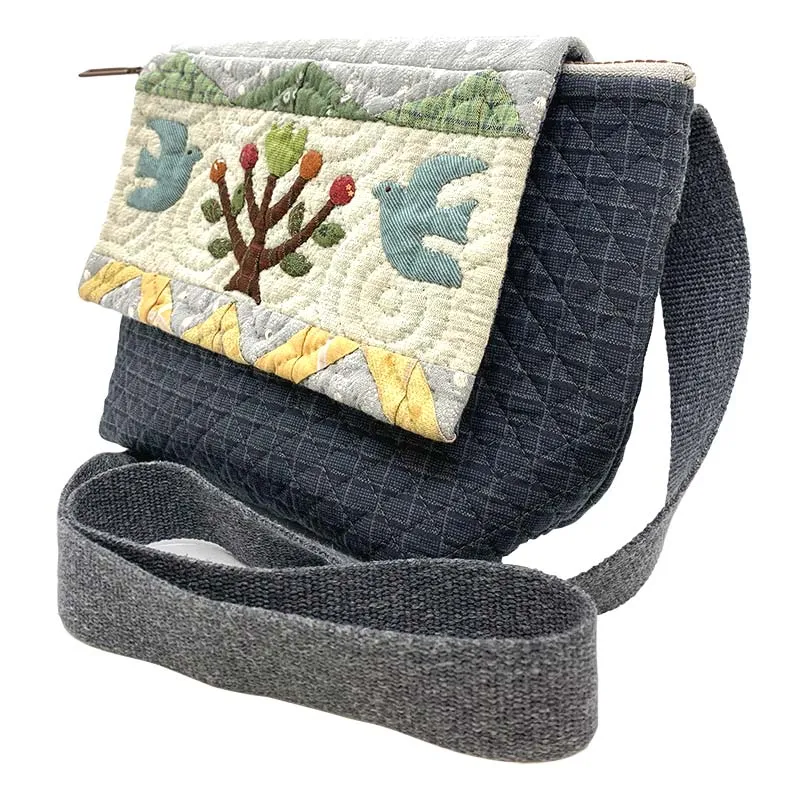 Yoko Saito Sac Oiseau kit sac bandoulière appliqué