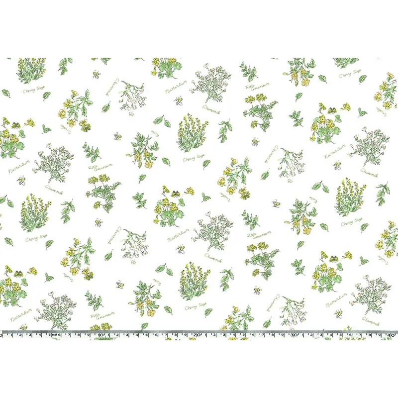 Yoko Saito 2026-04-A04 coupon tissu coton 33x35cm abeilles