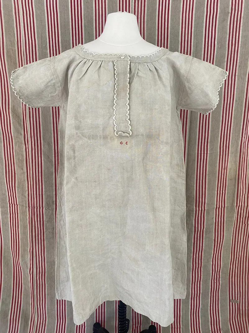 French General Chemise n°6 chemise chanvre ancien taille 6-8