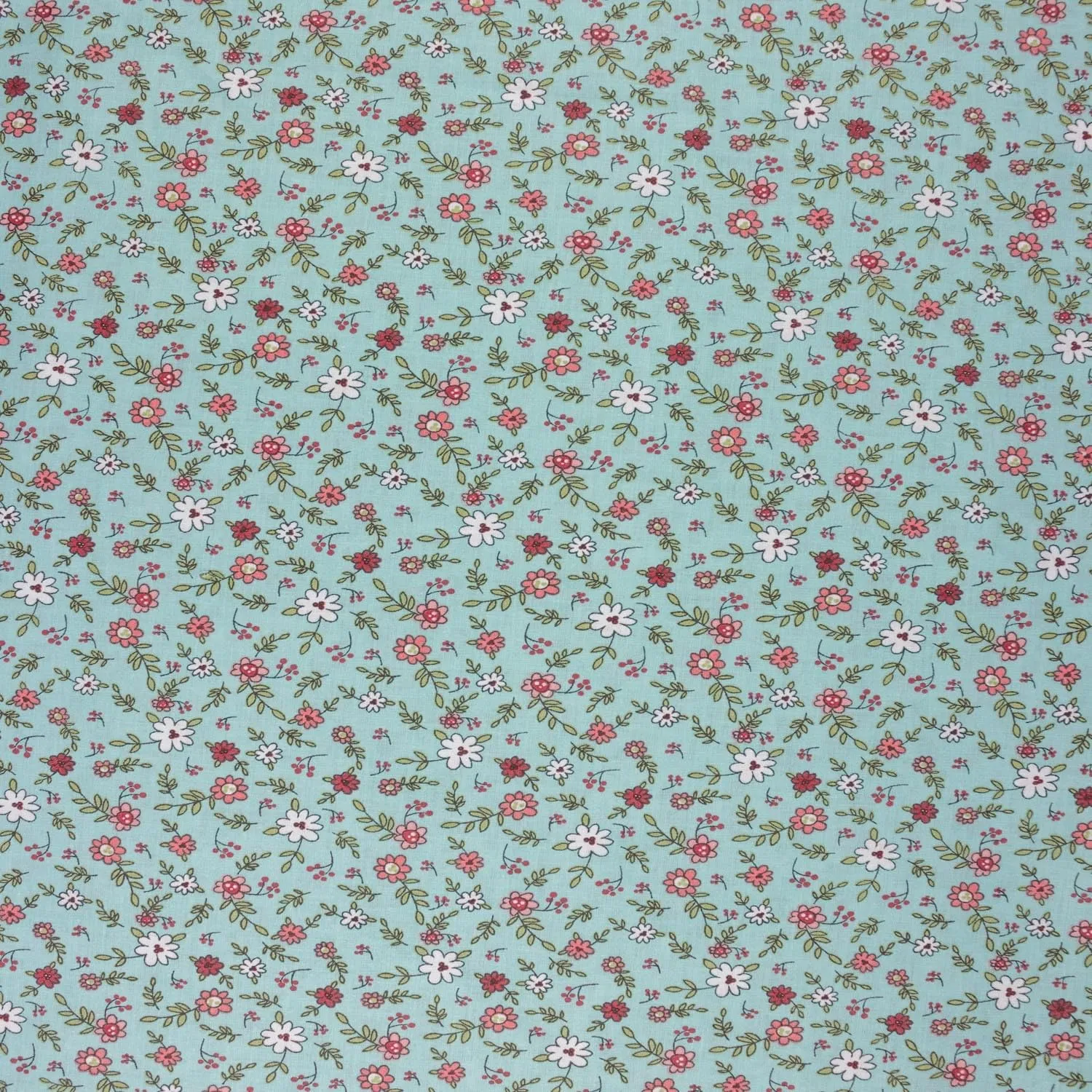 Tissushop Emma tissu popeline bleu 1,5 mètre 160 cm