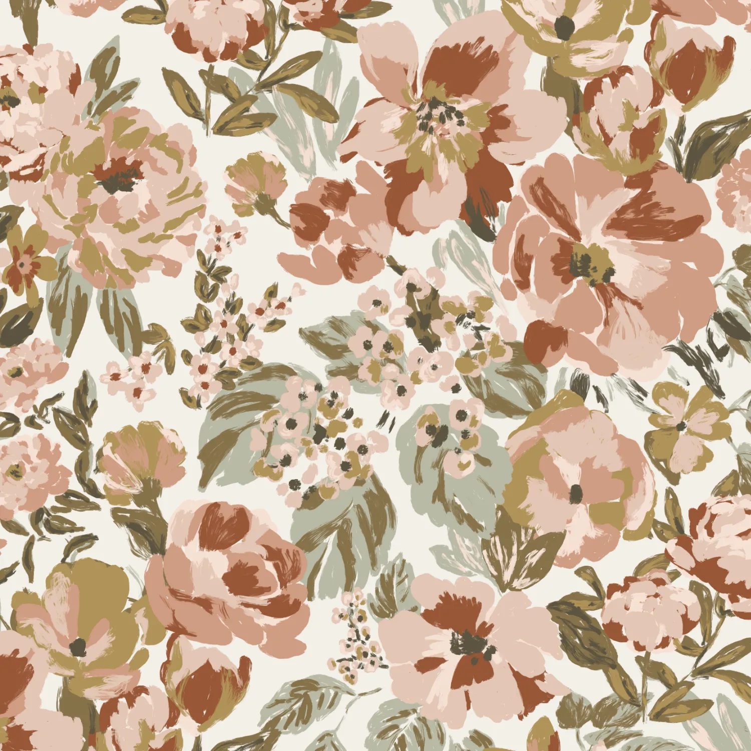 La Maison Naïve Jardin tissu crêpe viscose blanc cassé au mètre