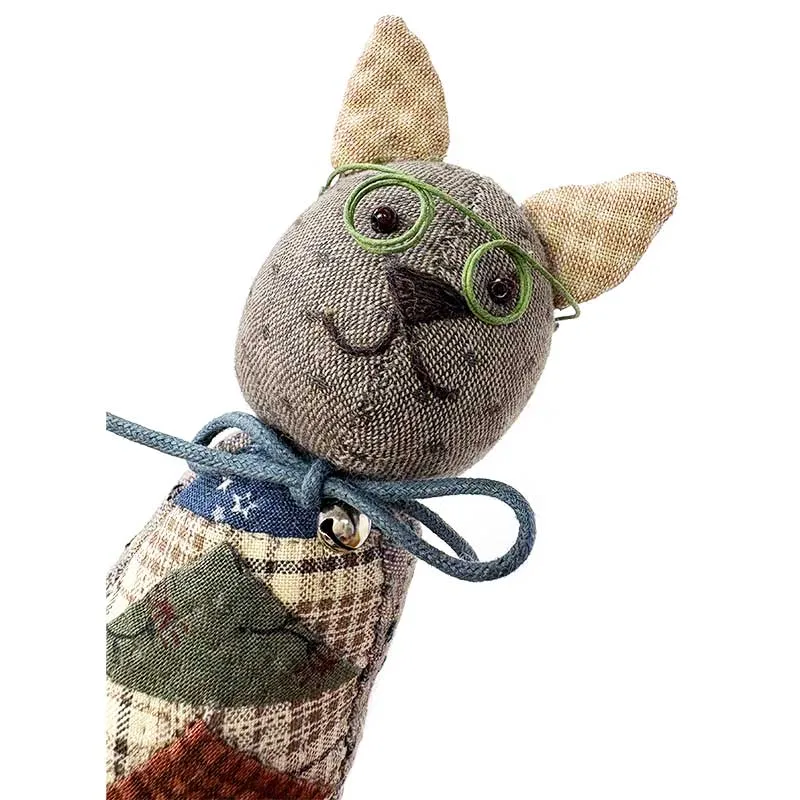 Yoko Saito Patchwork Animals 3 kit chat peluche et pochon
