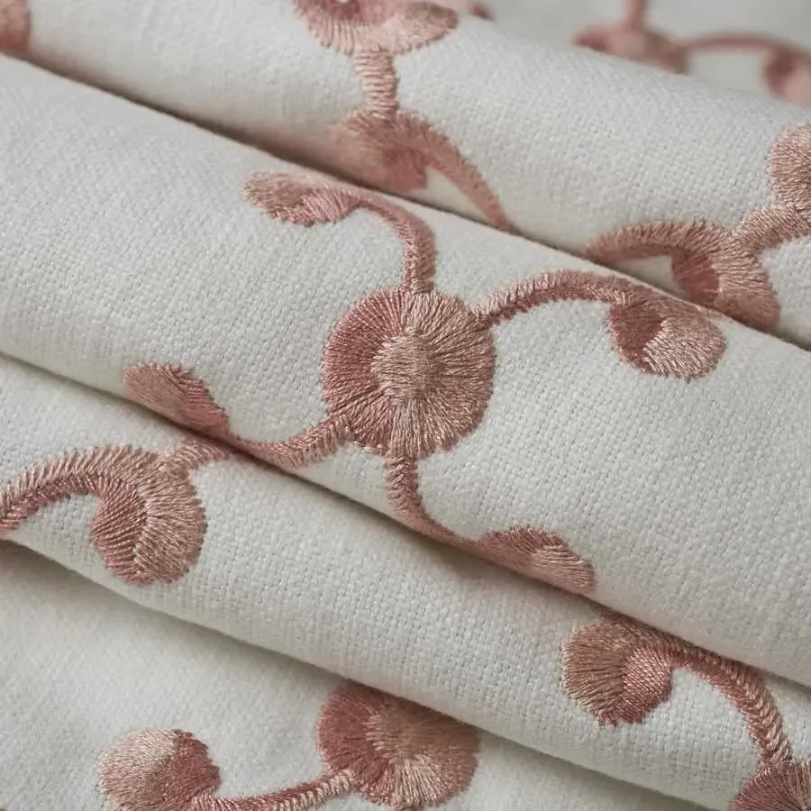 French General Jardin Morisette Rose tissu ameublement