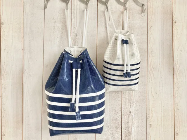 La Croix et La Manière kit duo sacs à dos marinière avec cotons