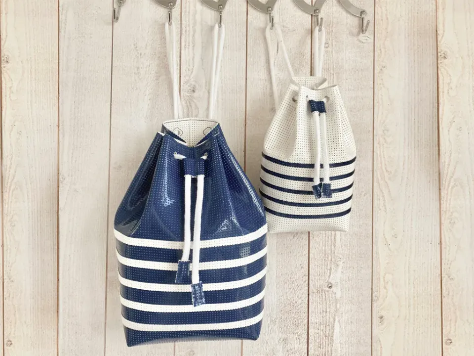La Croix et La Manière kit duo sacs à dos marinière avec cotons