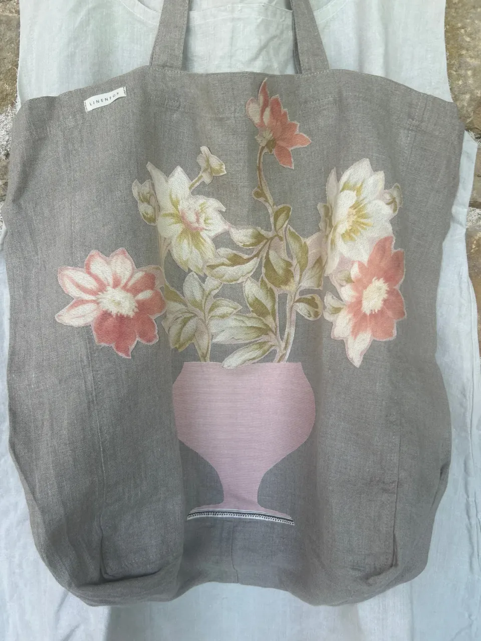 French General Fleur de France Tote kit couture lin