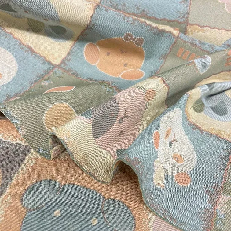 Yoko Saito web20250626-01 tissu jacquard éléphant au mètre