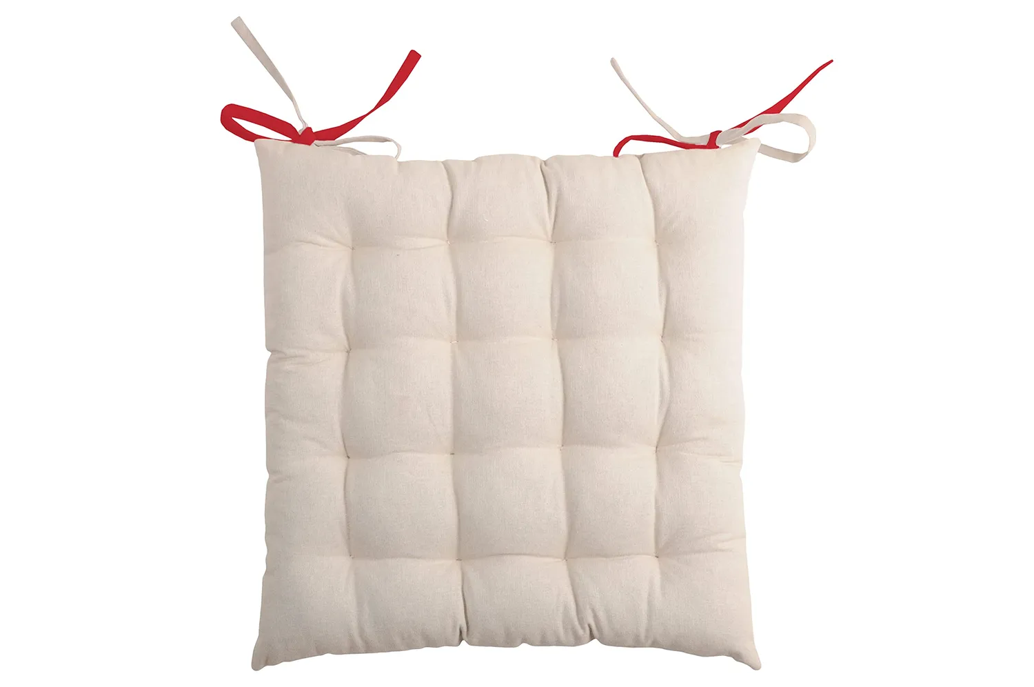STOF Romantique galette de chaise 40x40 cm rouge lin coton
