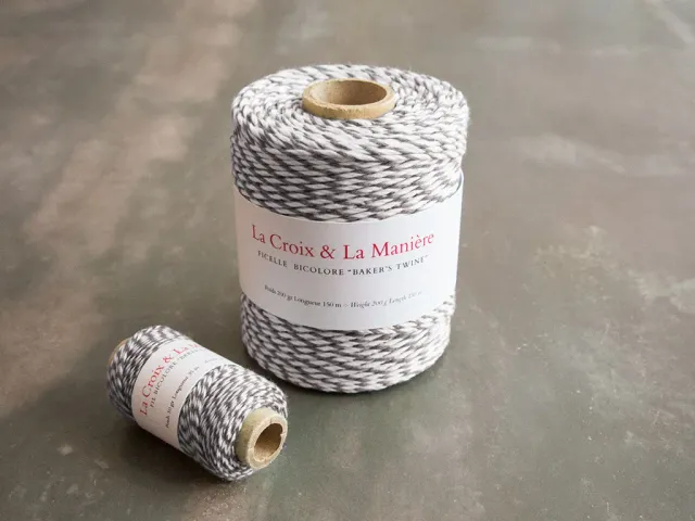La Croix et La Manière Baker's twine ficelle gris 150 m