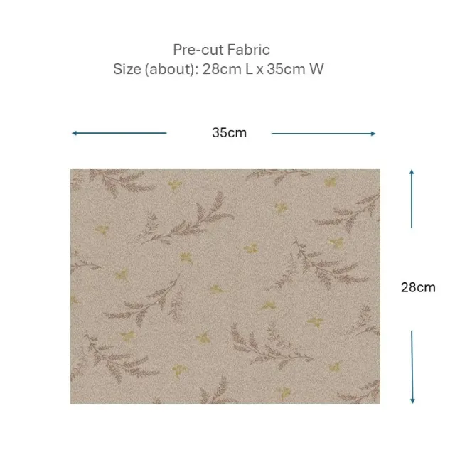 Yoko Saito 2026-05-A12 coupon coton fleurs vert 28x35cm