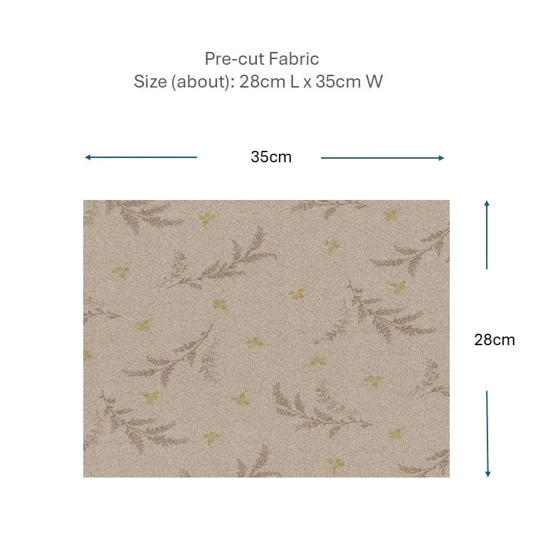 Yoko Saito 2026-05-A12 coupon coton fleurs vert 28x35cm