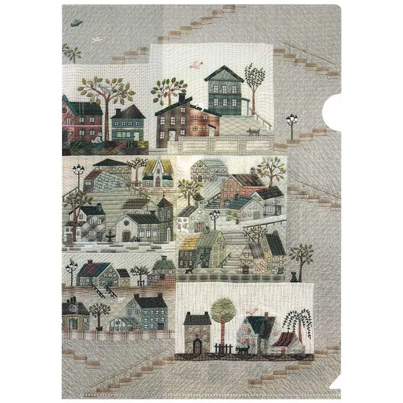 Yoko Saito House Mystery Quilt chemise A4 plastique transparent