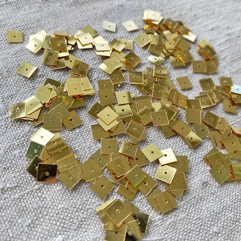 French General Vintage paillettes dorées carrées lot 5000