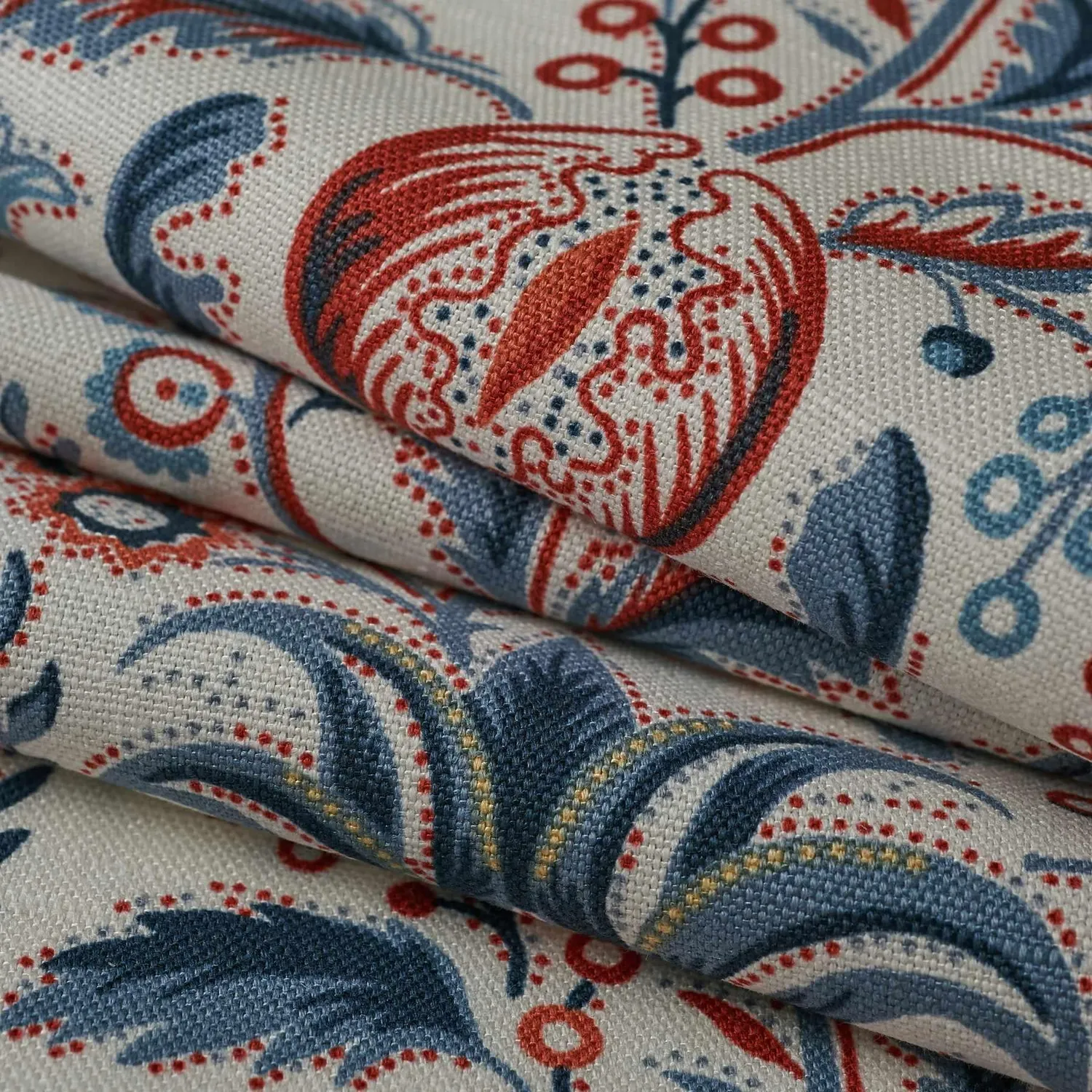 French General Eloise Provence tissu ameublement indigo au mètre