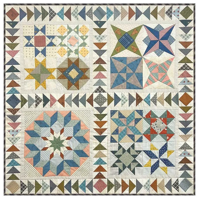 Yoko Saito Star Sampler Quilt 5 kit quilt 84 cm pois