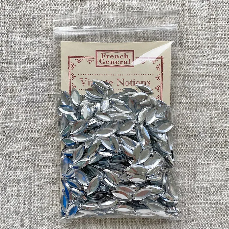 French General paillettes losange argent lot 1000 vintage