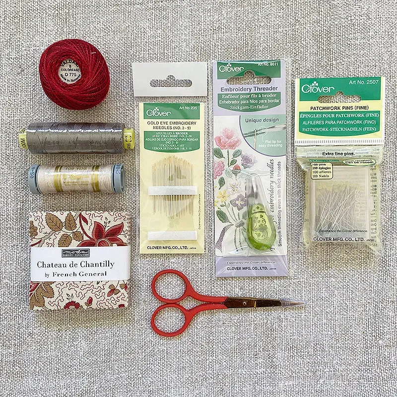 French General Trois kit couture voyage avec tissus