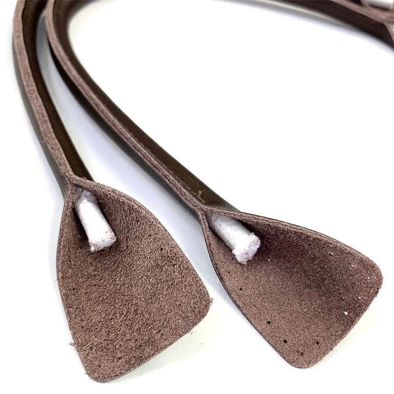 Yoko Saito anse sac cuir véritable 40 cm paire marron