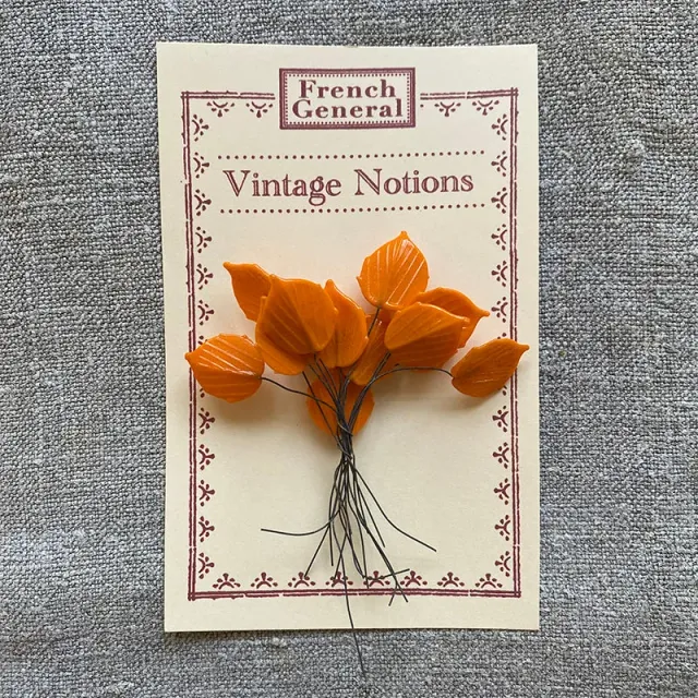 French General feuilles verre orange lot de 12
