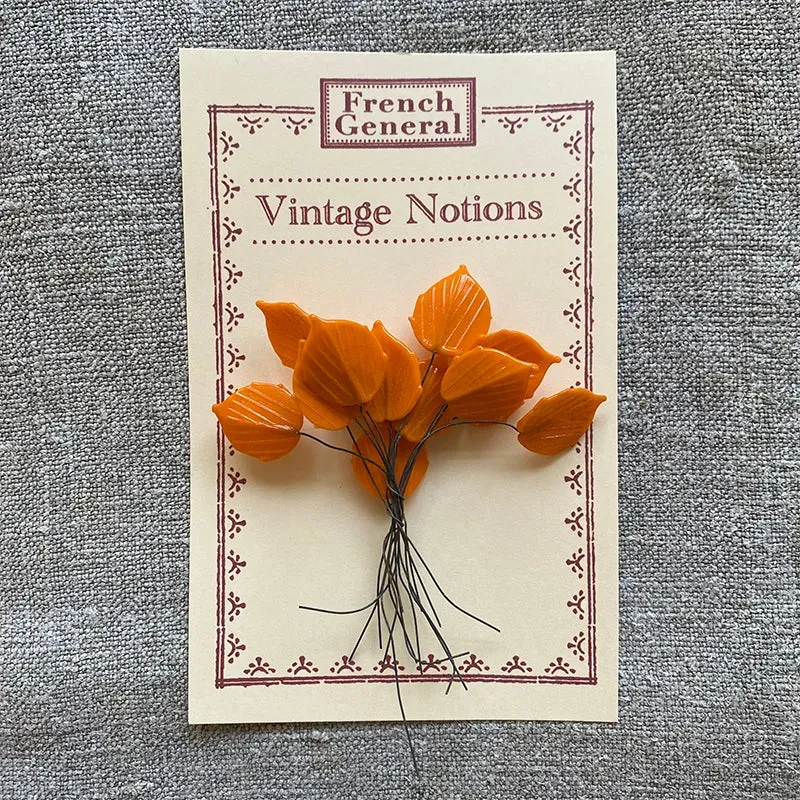 French General feuilles verre orange lot de 12